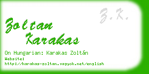 zoltan karakas business card